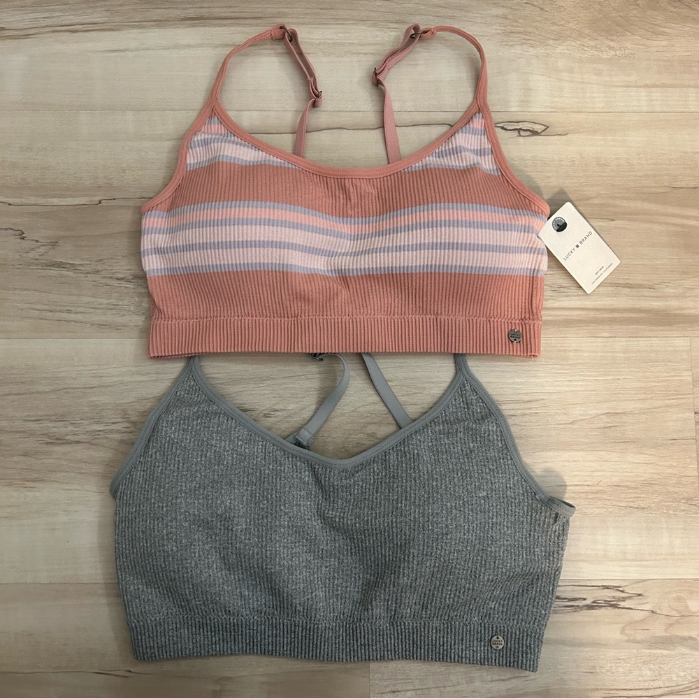 Lucky Brand Women’s 2 Pack Seamless Comfort Bra w/ Removeable Pads Size Large